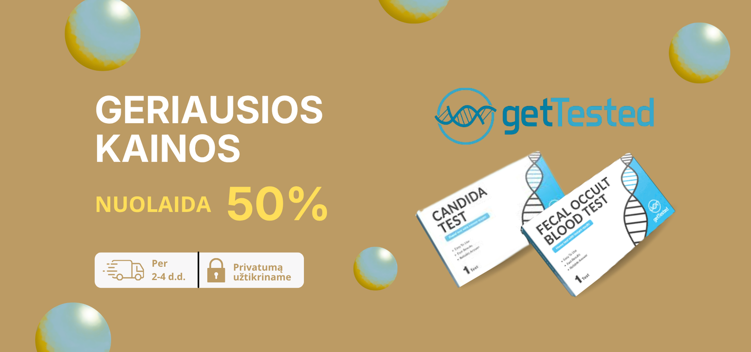 GetTested didelės nuolaidos testams