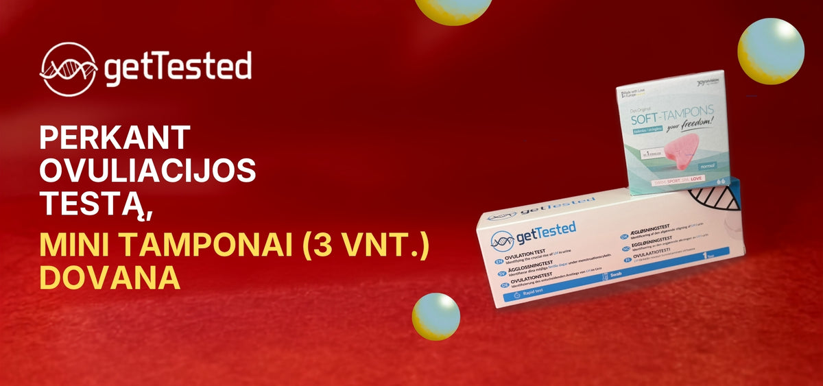 Perkant ovuliacijos testą, tamponai – dovanų